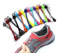 2 pièces/set Lacets élastiques sans nœud avec 2 pinces à ressort et 2 fermoirs d'extrémité, lacets de chaussure extensibles pour sport pour hommes et femmes, noir & blanc & multicolore 2 morceaux de l