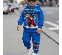 2 pièces/Set sweat-shirt à capuche ample et décontracté pour garçons, imprimé classique d'araignée et de Pixel Man, manches longues confortables, convient pour l'automne/l'hiver 6Y,7Y,4Y,5YUnicoloreTi