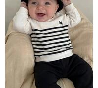 2 pièces/Set Sweat-shirt à manches courtes rayé pour nouveau-né + Pantalon Ensemble de marin pour bébé garçon Sweat-shirt et ensemble pour bébé pour un port décontracté Bébés avec shorts Ensemble cour
