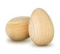 2 Pièces Shaker à Oeufs en Bois Naturel Shakers Maracas Musique Shaker à Percussions à Main Instrument à Percussion Oeuf Meinl en Bois pour Fête Éducation Musical Prix de Classe