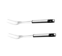 2 Pièces Shaped Stainless Steel BBQ Forks with Long Handle for Grilling Meat and Vegetables Essential Roasting Tools for Outdoor Cooking Camping and Family Barbecues