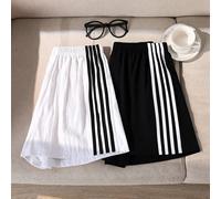 2 pièces Shorts avec 4 rayures blanches sur les côtés, couleurs mode classiques vert et rose, nuances vibrantes idéales pour les sorties et les voyages 14Y,13Y,16Y,15YRayéPolyester