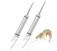 2 Pièces Shrimp Line Knife, Éplucheur De Crevettes, Couteaux Multifonctionnels pour Crevettes, Outil D'éPluchage D'éPlucheur De Crevettes En Acier Inoxydable