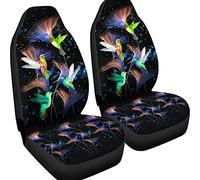 2 Pièces Siège Avant Housses Confort Housse De Sieges Auto Durable Housse Couverture Couvre Sieges Universel pour Bus Camionnettes Camion Colibri Nuit Violette