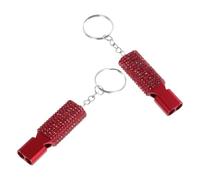 2 Pièces Sifflet D'urgence de Survie Plat à Double Tube en Alliage | Porte-clés, Décorations Brillantes, Signal Sos à Fort Volume, Accès Rapide L'obscurité