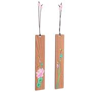 2 Pièces Signet Fleur de Marque-pages Traditionnels Chinois