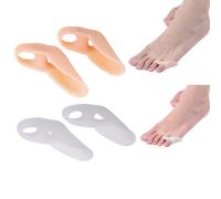 2 Pieces Silicone Pied Doigt Deux Trou Petit Orteil Separateur Correct Pouce Valgus Protecteur Bunion Ajusteur Ortheses Gros Orteils