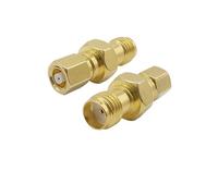 2 pièces SMA prise femelle vers prise mâle SMC connecteur coaxial RF droit adaptateur SMC-SMA F/F