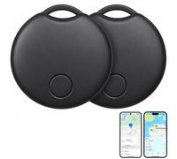 2 Pièces Smart Tag pour Android et iOS Double Système Traceur Bluetooth | Tracker Tag Compatible avec Apple Find My et Android Find Hub Tag Jusqu’à 75 dB pour Valise Clés Sacs Bagages (Noir)
