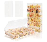 2 Pièces Snack Box avec 36 Compartiments, Boite a Gouter avec Couvercle, Boite Compartiment Alimentaire pour Chocolats Pépites Noix Biscuits Bonbons Petits Articles