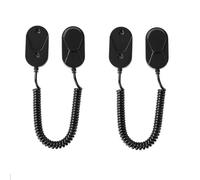 2 Pièces Soportes Magnéticos, Supports Magnétiques pour Télécommandes avec Cordons à Ressort, Fixation Murale Adhésive, Anti-Perte, Ressort Extensible pour Télécommande Support de Télécommande