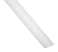 2 pièces SOTECH Profilé de transition Cross autocollant extra plat Argent anodisé Rail de transition Largeur 30 mm Longueur 100 cm