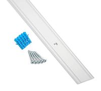 2 pièces SOTECH Profilé de transition Cross en aluminium argent anodisé 1000 x 30 x 2 mm Profilé de transition perforé avec vis et chevilles