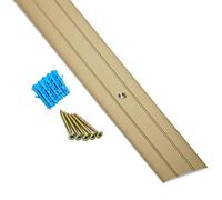 2 pièces SOTECH Profilé de transition Cross en aluminium laiton anodisé 1000 x 37 x 2,5 mm Profilé de transition perforé avec vis et chevilles