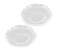 2 Pièces Soucoupe à Thé en Verre Fleurie, Dessous Résistant à Chaleur | Décor de Table, Usage Salon de Thé, Protège la Surface pour Théière et Desserts