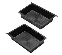 2 pièces sous Le siège Organiseur de boîte de Rangement, Accessoire Noir Fournitures d'organisation de bacs de Rangement cachés en TPE pour Automobile