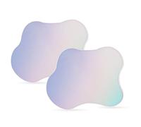 2 Pièces sous Verre en Acrylique, Transparents Colorés pour Boissons en Forme de Nuage Assiette Décorative pour Table Bureau Salle à Manger Table Basse Cuisine Bar Décoration d'Intérieur