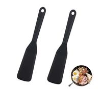 2 Pièces Spatule Coudée, Silicone Spatule à Crêpes, Mini Spatules Patisserie, Spatule à Omelette, Spatule de Cuisson Antiadhésive, pour Poisson, Œufs, Crêpes, Hamburgers