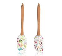 2 Pièces Spatules À Fleurs, Spatules En Bois, Spatules De Cuisson, Spatules En Silicone, Spatules De Cuisson, Tapis Fondant, Spatules À Gâteau En Silicone