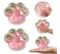 2 Pièces Squeeze Patte De Chat,Jouet à Presser en Forme de Patte de Chat,Patte de Chat Anti-Stress,Kawaii Soft Sensoriel Jouet Squishy,Squishy Toy pour Adultes Et Enfant