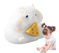 2 Pièces Squishy Hamster - 13x11,8 Cm Squishy Mochi Hamster, Squishy Hamster Trop Mignon, Hamster Anti Stress, Jouet Sensoriel Hamster, Jouets À Presser pour Hamster De Dessin Animé, White