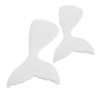 2 Pièces Statuette Queue de Poisson, Décor Côtier Rustique | Accessoire de Fond Photographique, pour Bracelets et Boucles D’oreilles, Centre de Table Élégant