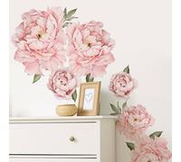 2 pièces Sticker mural à motif floral, Décalcomanie murale PVC moderne pour la décoration de la maison, Stickers, Décalcomanie murale, Décalcomanie en vinyle pour la décoration de la maison, Articles 