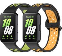 2 Pieces Strap Compatible With Samsung Galaxy Fit 3, Two-Tone Soft Silicone Sports Straps For Samsung Galaxy Fit 3.