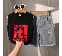 2 pièces Style de rue japonais et coréen décontracté, confortable, à la mode, simple, pratique et polyvalent. Gilets et shorts imprimés blocs de couleurs, sweat à capuche araignée, sweat à capuche zip