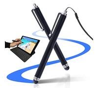 2 Pièces Stylet Tablette Universel pour Écrans Tactiles, Stylet Pencil Compatible avec Android/iOS/Telephone/Tablettes, Stylo Tactile avec Support Fil à Ressort pour Écrans tactiles Thermomix 5 et 6