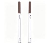 2 Pièces Stylo à Sourcils à Quatre Pointes Micro-fourche, Liquide | Trait Fin pour Dessiner et Remplir, Lignes Nettes, Couleur Naturelle, Effet Solide, sans Bavure