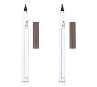 2 Pièces Stylo à Sourcils Micro-fourche à Quatre Pointes, Liquide | Application Rapide, Pointe Très Fine, Portable, pour Sourcils Clairsemés, Maquillage de Fête, Débutantes