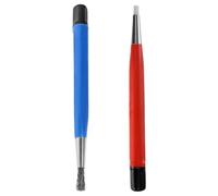 2 Pièces Stylo Nettoyant pour Bijoux et Brosse Nylon Rouge Bleue