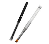 2 Pièces Stylos de Peinture pour Décoration Outil de Manucure | Prise Confortable, Surface Lisse, Nylon et Cristaux, Usage Professionnel ou Personnel, Maniement Facile