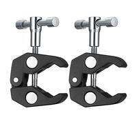 2 Pièces Super Clamp Mount avec Adaptateur de Griffe à Rotule et Clamp, Magic Arm Clamp avec Clips Filetés 1/4 et 3/8 pour Flash, Trépied, Moniteur