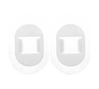 2 Pièces Support Autocollant en U, Blanc, sans Perçage | Plastique PVC, Profil Bas Discret, pour Machine à Laver et Ligne de Condensat, Usage Intérieur