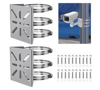 2 Pièces Support Camera Exterieur Support d'angle Camera Exterieur Support Angle Camera Exterieur Support Camera Support Caméra Surveillance Fourni avec 20 Jeux de vis d'Écrous masthalterung T-016