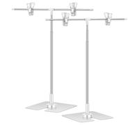 2 Pièces Support D’affichage Poster Réglable, Acier Inoxydable | Hauteur Ajustable, Design Portable et Rangement Compact, pour Salons Professionnels et Expositions