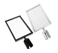 2 Pièces Support D’affichage Vertical, Cadre Horizontal Métal A4 | Ceinture Réglable, Insertion Haut, Orientation Claire, pour Hôtels et Points D’entrée