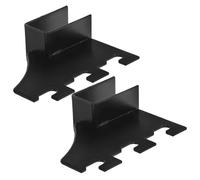 2 Pièces Support D’étagère Robuste en Acier Inoxydable Noir | Rayonnages de Magasin et Bibliothèques, Usage Polyvalent, Format Tube, Adapté Entrepôts et Centres Commerciaux