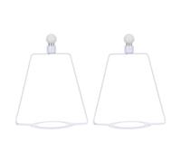 2 Pièces Support D'abat-jour E27 avec Harpe de Corne et Fleuron | Montage Facile pour Lampes sur Pied, Support Résistant pour Abat-jour Lourd, Finition Propre et Élégante