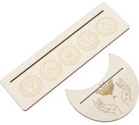 2 pièces Support de cartes de tarot en bois Stable Forme de lune et Rectangle Support de cartes de tarot en bois Type A