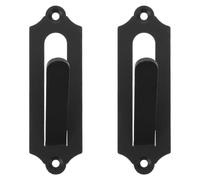 2 Pièces Support de Crâne Européen en Métal Noir pour Mur | Usage, Décoration Rustique Moderne, Fixation Compacte, pour Patios, Jardin et Présentations Taxidermie