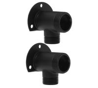 2 Pièces Support de Fixation Dissimulé, Robinet Mural Noir | Cuivre, Installation Facile, Filetage Standard, pour Barres et Mélangeurs Exposés, Usage Extérieur