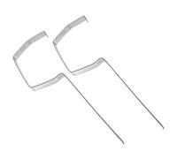 2 Pièces Support de Gouttière en Fer Argenté, Rainure Spéciale | Fixation Sûre pour Vis et Mur, Surface Lisse, Réduit les Mouvements, pour Réparation de Gouttière