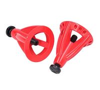 2 pièces, support de levage en métal 6T pour voiture RC 1/10, vérin de levage à hauteur réglable, outil de réparation RC durable au design réaliste pour véhicules RC tout-terrain (Rouge)