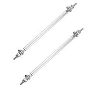 2 Pièces Support de Lèvre de Pare-chocs Automobile Réglable | Longueur et Angle Ajustables, Aspect Métallique Décoratif, pour Jupes Latérales et Lèvres Frontales, Montage au Garage