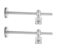 2 Pièces Support de Main Courante D'escalier Réglable | Fixation Murale Verticale, Angle 195mm, Finition Polie Argentée, pour Rampe Bois et Rénovation