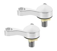 2 Pièces Support de Pommeau Bac à Shampoing Salon, Argenté | Branchement pour Bac à Shampoing et Lit de Salon, Support Stable, Filetages Antidérapants Internes, ABS Acier Inoxydable