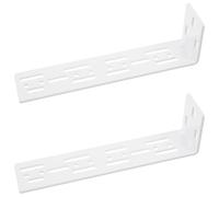 2 Pièces Support de Rail pour Rideaux de Plafond, Fer Argenté | Support Mural pour Rideau, Soutien Robuste et Gain de Place, pour Rail Électrique et Baie Vitrée
